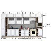 Bucatarie LEEA BEAUTY NEW 420 FRONT MDF PORTAL K002 / decor 218